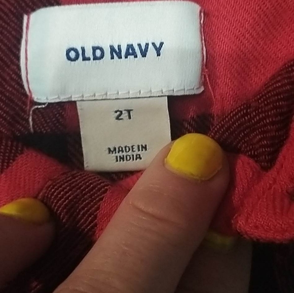 Old Navy Red and Black Checkered Dress. - Picture 2 of 2